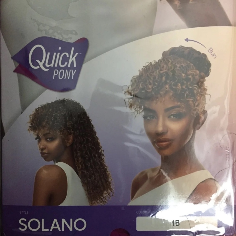 Curly Synthetic Ponytail/Bang Combo
